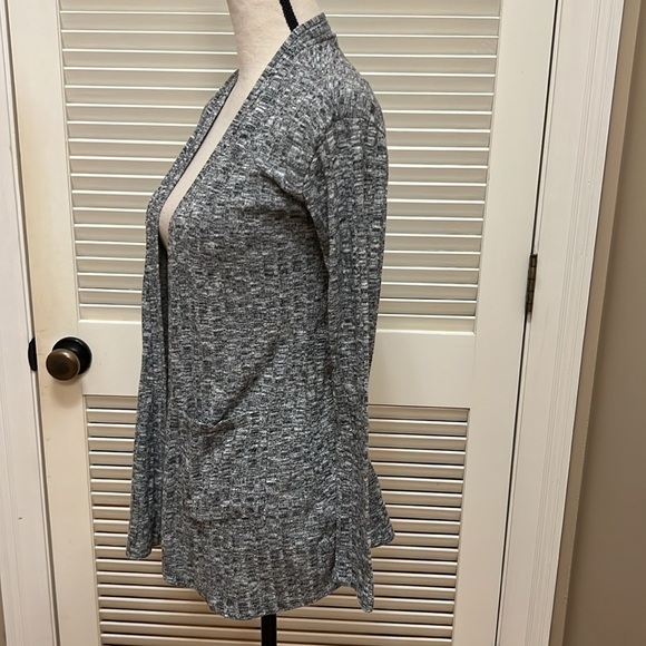 Art Class Open Front Cardigan with Pockets in Grey, Size XLarge (14/16) - Picture 11 of 17